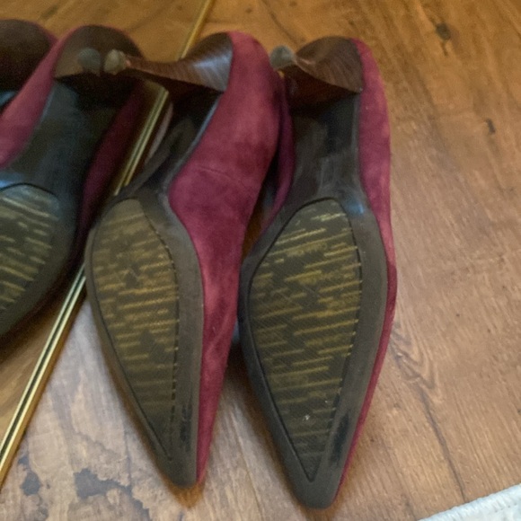 Calvin Klein Dolly Wine Rubber Bottomed Heels Size 8 - Picture 4 of 7